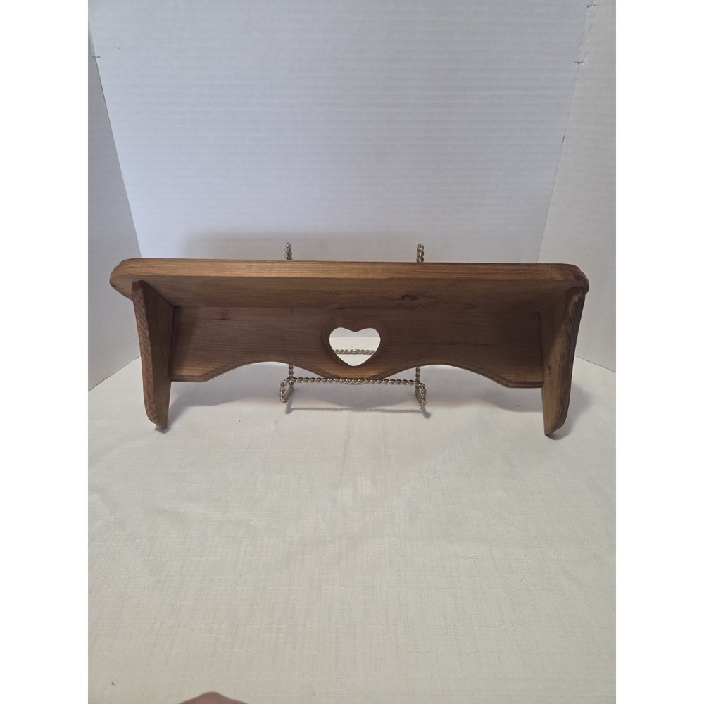 Handmade Wooden Wall Hanging Shelf, Heart cutout, Cottagecore, farmhouse